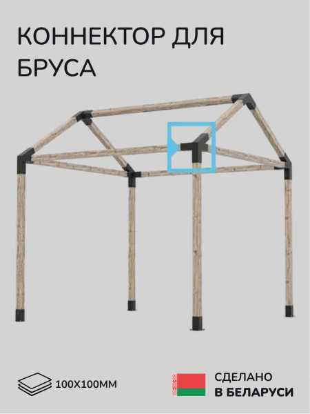 Коннектор для бруса, опора для бруса SCANDINAF QUATRO 30 100х100