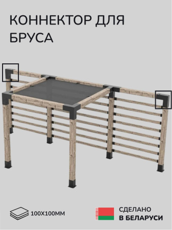 Коннектор для бруса, опора для бруса SCANDINAF DUO 100x100