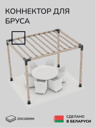 Коннектор для бруса, опора для бруса SCANDINAF KNECT 25х100