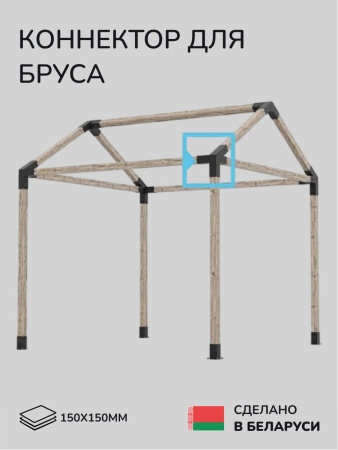 Коннектор для бруса, опора для бруса SCANDINAF QUATRO 30 150х150